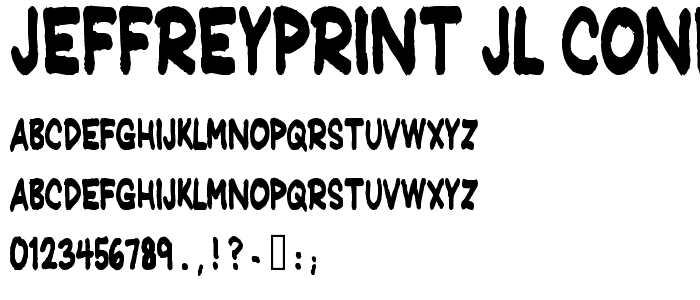 JeffreyPrint JL Condensed font
